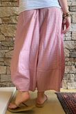 Arbi Gingham Pocket Culotte Pant Indian Pink